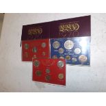 Two G.B. 1970 coin sets and three other British sets.