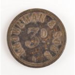 Exeter token:- "Knowlman & Sons 3d, Carton & King Exeter.