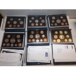 British proof coin sets:- 1994-1999 (6)