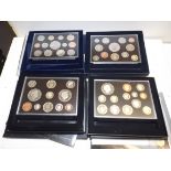 British proof coin sets:- 2006, 2007, 2008 and 2010 (4).