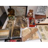 Miscellaneous including map of Cambridge, plastic vehicles, tin plate airplane etc.