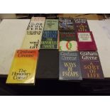 GRAHAM GREENE. 12 various titles incl 1sts American edns or with clipped djs.