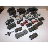 A collection of play worn die-cast, mostly Dinky.