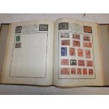 A meteor stamp album containing a world collection.