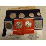 Jersey:- cased set of four silver wedding 1972 silver coins,