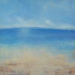 AMANDA HOSKIN Falmouth Bay Oil on board Signed Titled dated and signed on the back 2001 50 x 5 cm