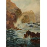 W PARR Coastal Cliffs Watercolour Signed and dated 1909 42 x 31cm Plus 9 other works