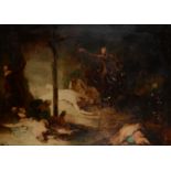 Follower of SEBASTIEN BOURDON Moses and the Brazen Serpent Oil on canvas 73 x 101cm