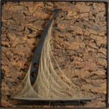 PIERRE NOEL MARTIN Sailing boat Wood and thread Signed 61 x 61cm