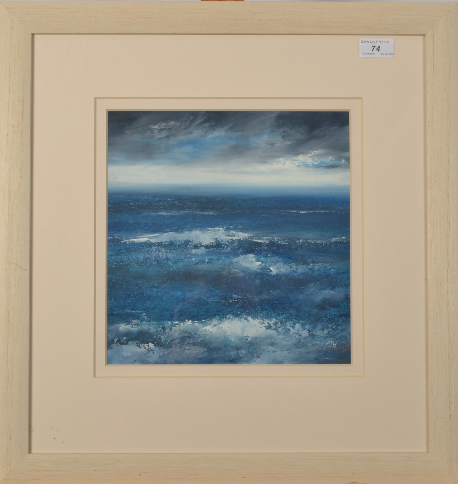 AMANDA HOSKIN Lands End, Seascape Oil on board Signed Signed, - Image 2 of 2