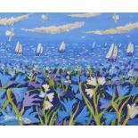 JOHN DYER Spring Sailing Oil on canvas Signed Dated on the back 25 x 30cm