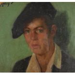 GERMANY ELEMER(?) Portrait of István Szegedi Szüts Oil on paper Indistinctly signed and