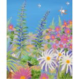 JOHN DYER Paradise Plants and Birds Oil on canvas Signed Dated on the back 31 x 26cm