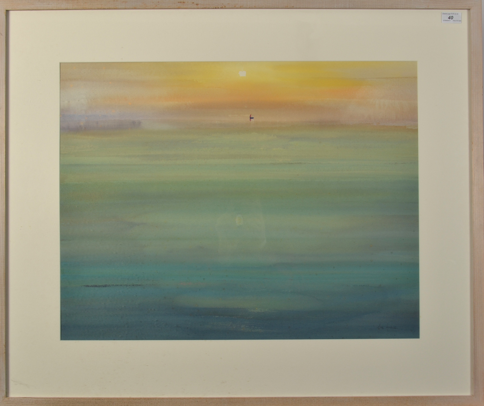 MIKE HINDLE Sunrise Watercolour Signed Titled and dated on the back '01 55 x 70cm - Image 2 of 2