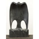 MAX BARRETT Winged Form Stone Sculpture Maximum height 24cm Monogrammed.