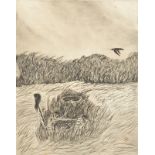 JANE O'MALLEY Old Mower Clodgy Etching Signed Titled,