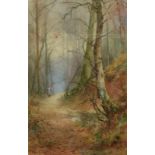THOMAS IRELAND Woodland A pair of watercolours Each signed 50.