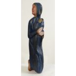 PHYLLIS 'GOLLY' YGLESIAS Madonna and child Painted wooden sculpture Height 47cm Provenance by