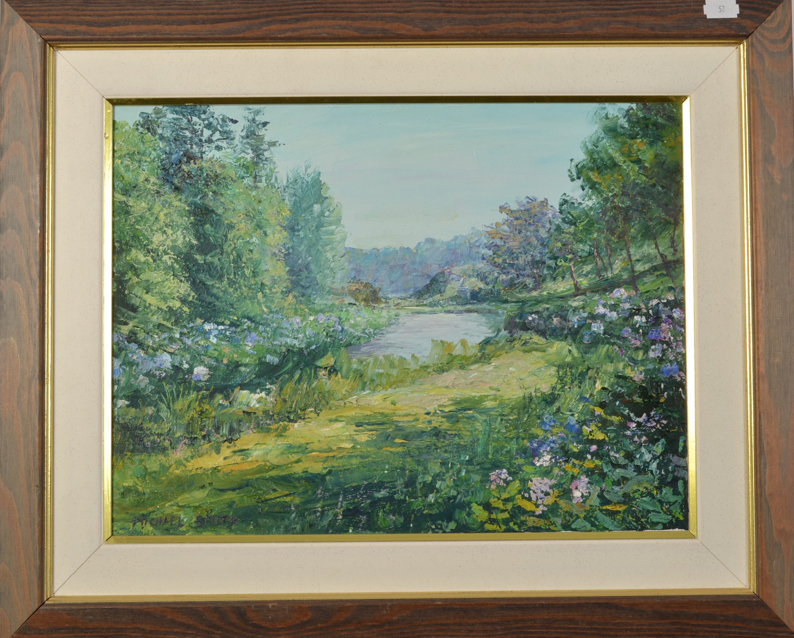 MICHAEL SMITH Cornish Countryside Oil on canvas Signed Gallery certificate 25 x 30cm plus 2 other - Image 3 of 4