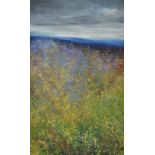 AMANDA HOSKIN Moorland Wild Flowers, Cornwall Oil on board Signed Titled,