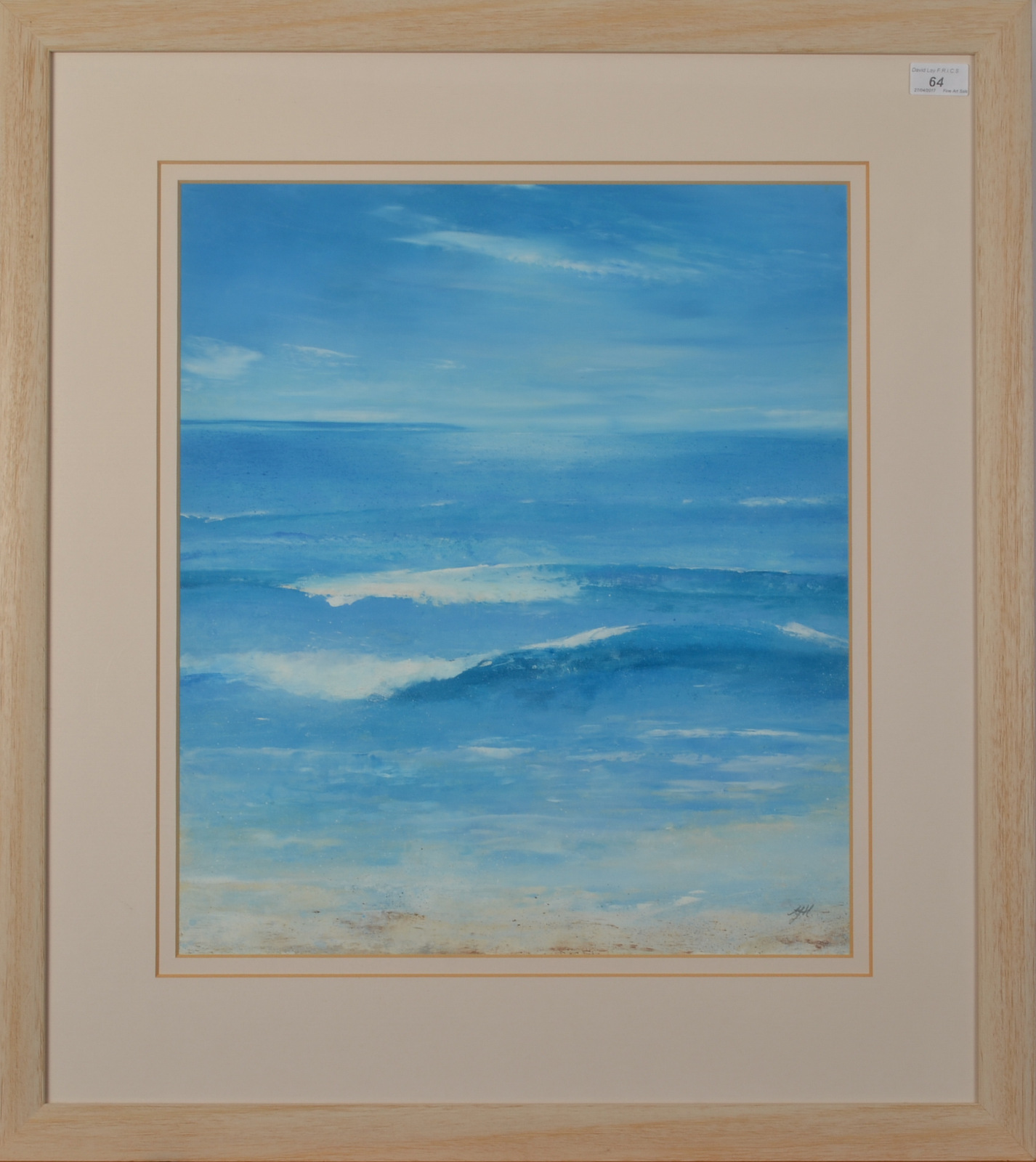 AMANDA HOSKIN Cornish Seas Oil on board Signed Titled, - Image 2 of 2