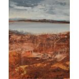 AMANDA HOSKIN Autumn Colours, Bodmin Moor Oil on board with gold leaf Signed Titled,