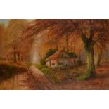 DANIEL SHERRIN Autumn Landscape Oil on canvas Signed 61 x 92cm