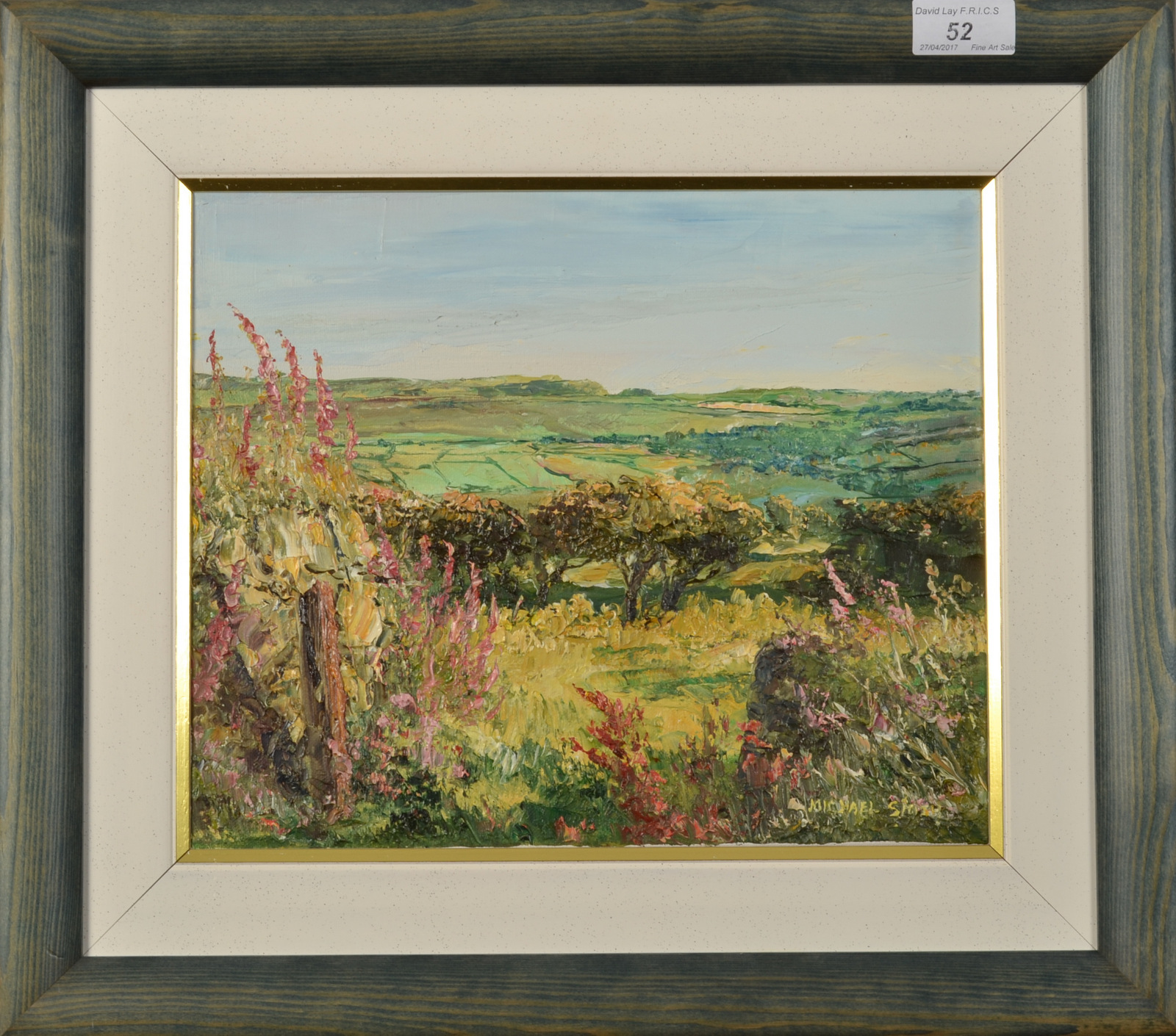 MICHAEL SMITH Cornish Countryside Oil on canvas Signed Gallery certificate 25 x 30cm plus 2 other - Image 2 of 4