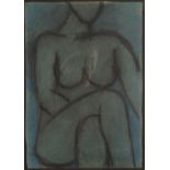 JOHN EMMANUEL Figure Study Pastel on paper Signed 54 x 38cm