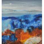 AMANDA HOSKIN Winter Moon II, Bodmin Moor Oil on board Signed Titled,