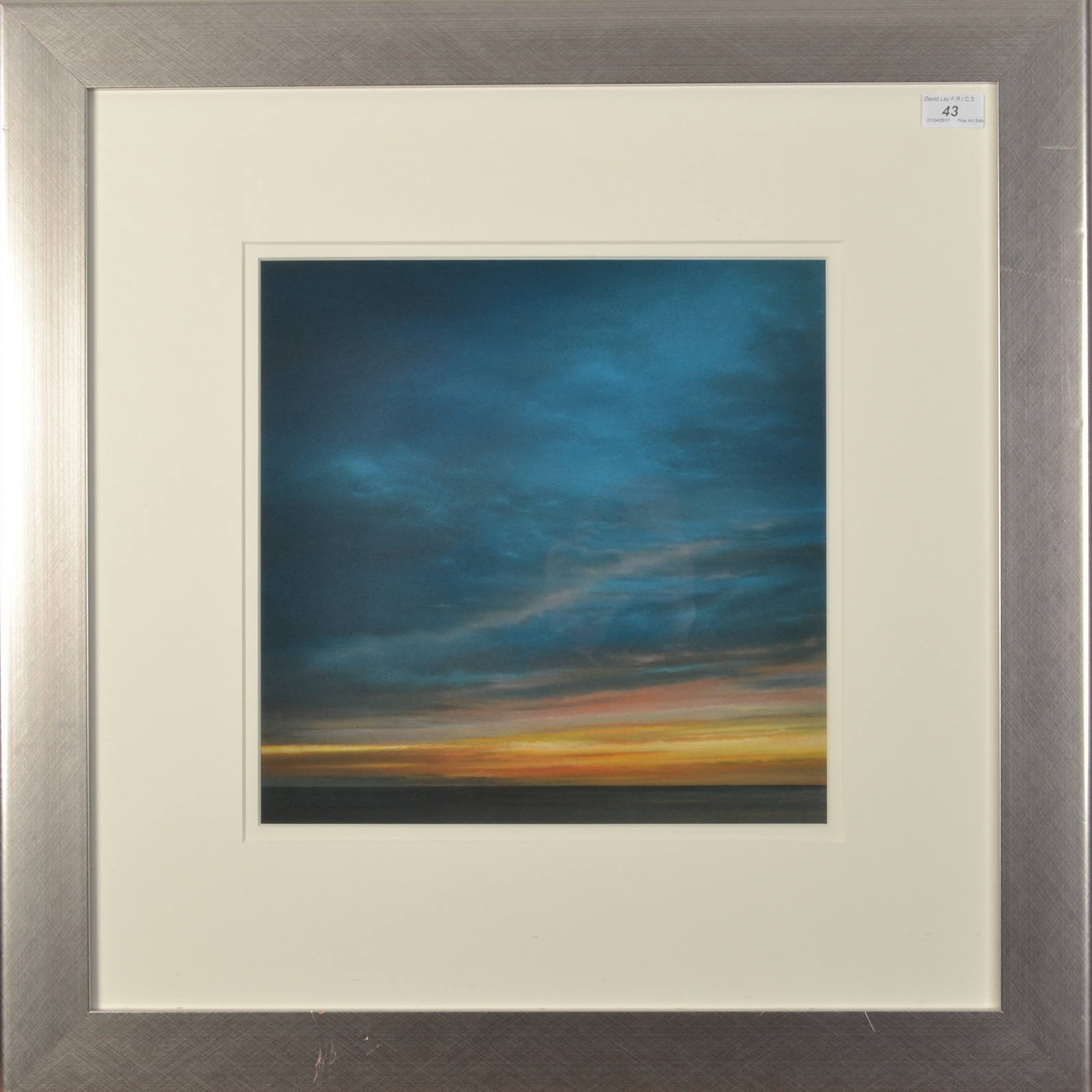 JOHN HOWARD Sunset Pastel Signed 37 x 37cm - Image 2 of 2