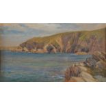 ARTHUR WILDE PARSONS Mullion Watercolour Signed 24 x 43cm