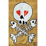 Artist: 3 Daft Monkeys Title: Skull & Fish bones Size: 45 x 28 x 2.