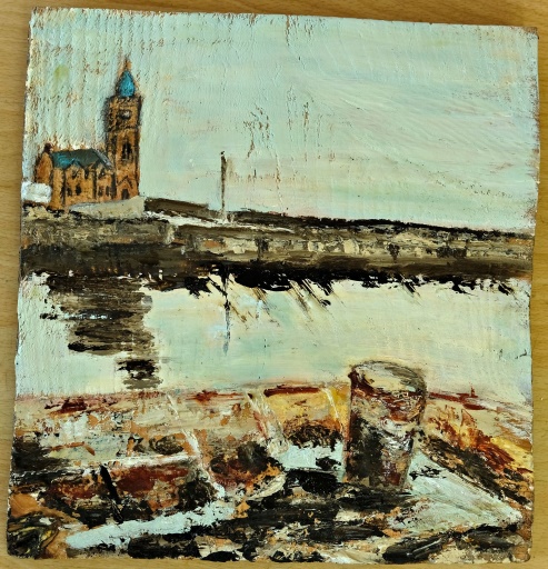 Artist: Ann Sjoholm Title: Porthleven Institute Size: 30 x 28.5 x 1.