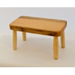 Artist: Ron Dickson Title: Stool Size: 35 x 22 x 19 (h) cm Medium: Baulk Wood Ron Dickson Ron was