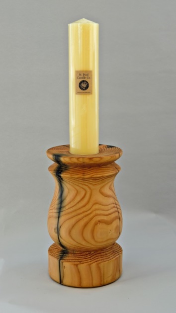 Artist: David Cusick & Ian Greaves Title: Candle Holder & Candle Size: Candle Holder 46 x 27cm