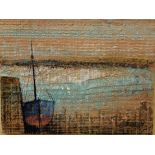 Artist: Michael Praed Title: Boat in the Harbour Size: 28.5 x 38 x 1.