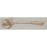 A continental silver 19th century soup ladle. 290g.