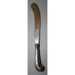 A silver handled knife, makers mark TS, total length 26.5cm.