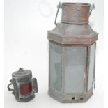 A copper ships lantern, 'Alderson & Gyde, Birmingham 1943',