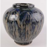 An Art Pottery polychrome glazed, baluster vase, height 18cm.