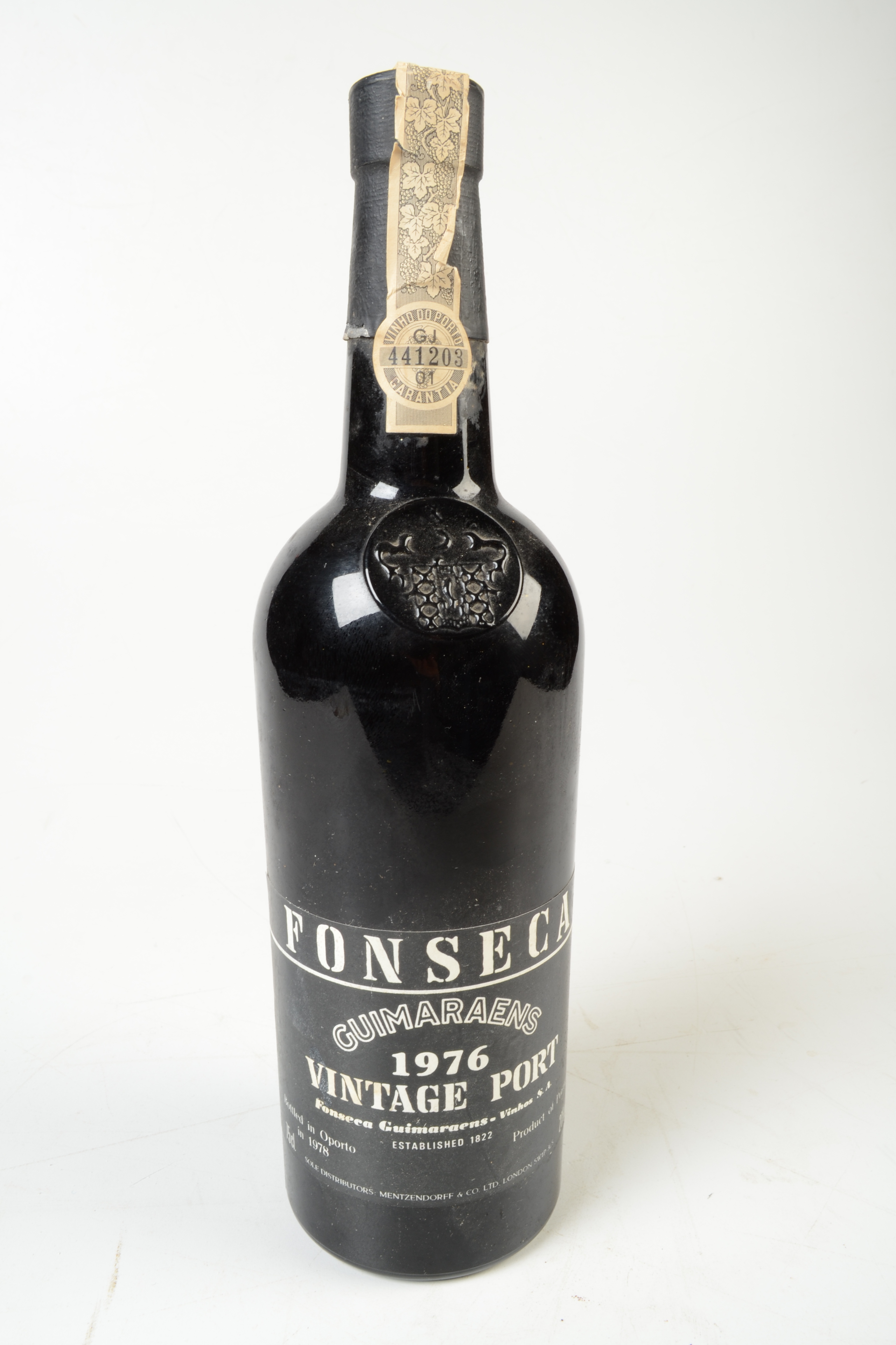 A bottle of Fonseca Guimaraens 1976 vintage port.