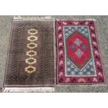 An English rug, 155 x 93cm and a Pakistan rug, 167 x 97cm.