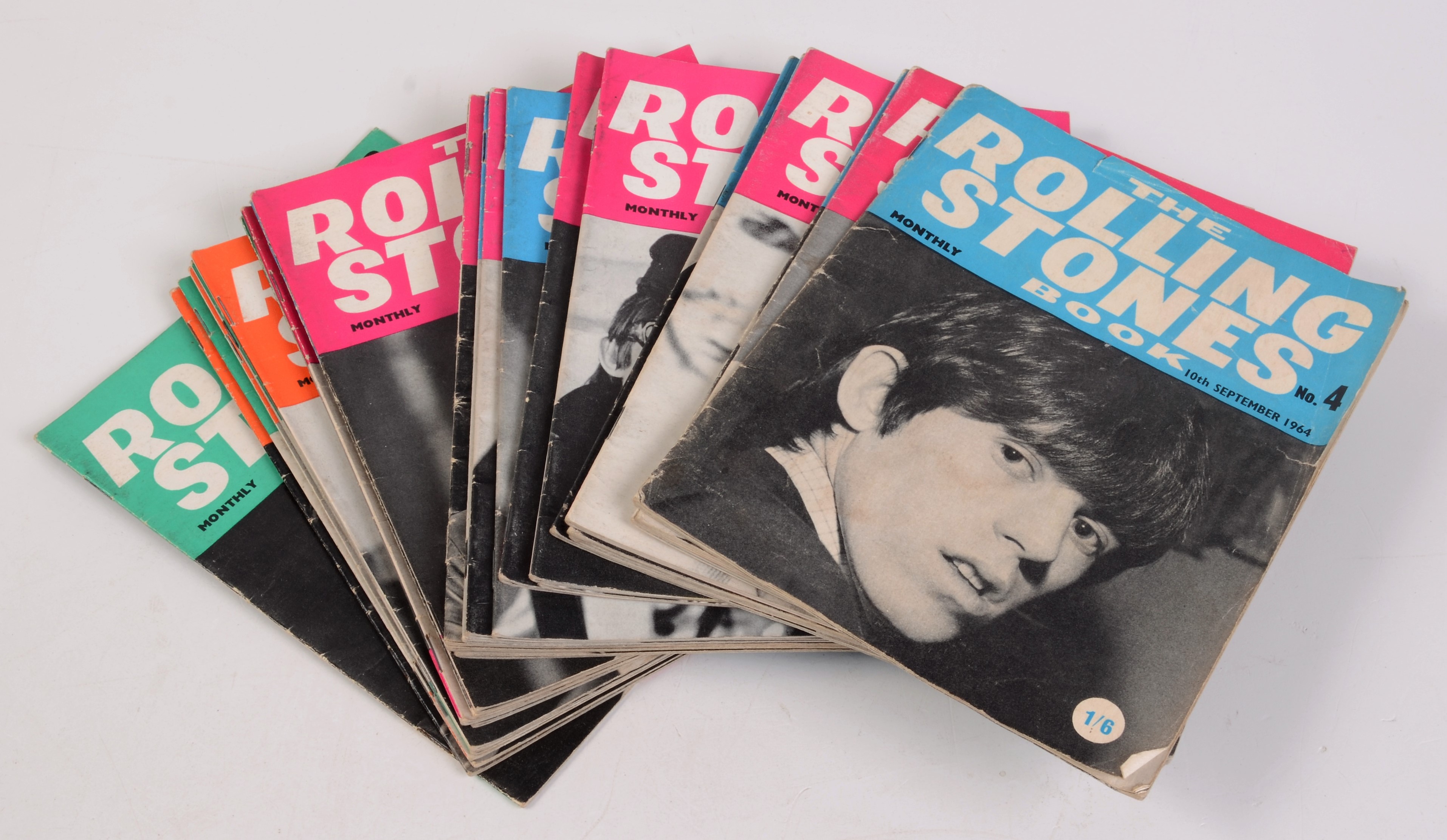 "The Rolling Stones Book Monthly" fan magazine a full run 27 copies from No.