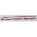 A 9ct gold curb link watch chain, 27.2g.