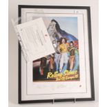The Rolling Stones, a framed reproduction Tour of Europe poster,