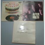 The Rolling Stones, three albums, Let It Bleed, Aftermath, and Beggars Banquet (stereo,