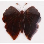 A tortoiseshell hair ornament, in the form of a butterfly, 21 x 20.5cm.