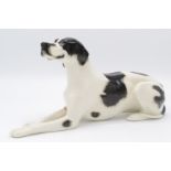 A Russian porcelain figure of a pointer, mid 20th century,