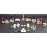 A collection of Pusser's rum, including two bottles, height 23cm, four decanters,